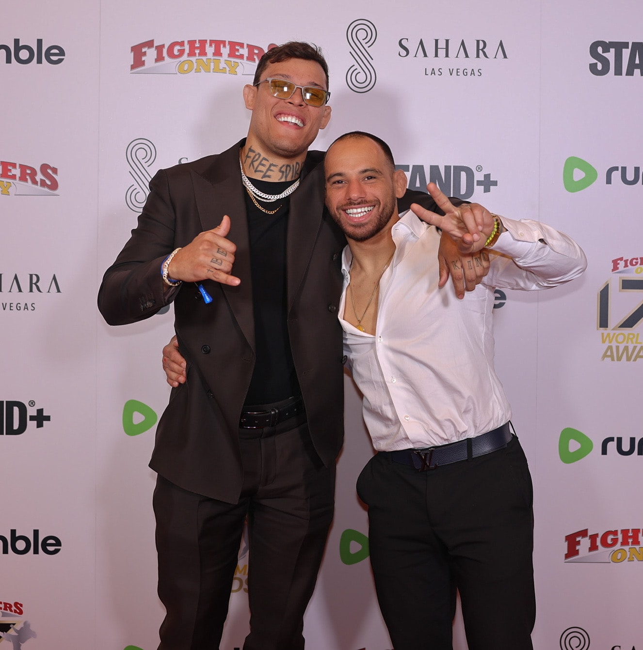 UFC Stars Caio Borralho and Jean Silva on the red carpet at the MMA Awards